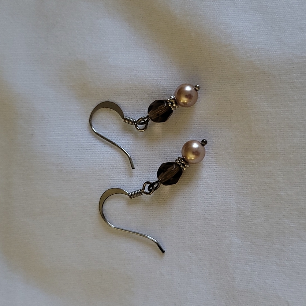 Lia Sophia silvertone drop earrings